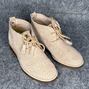 Hush Puppies Natural Leopard Cyra‎ Catelyn Ankle Boots- Sz 6